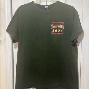 Bike Week 2021 Men's Green T-Shirt-XL